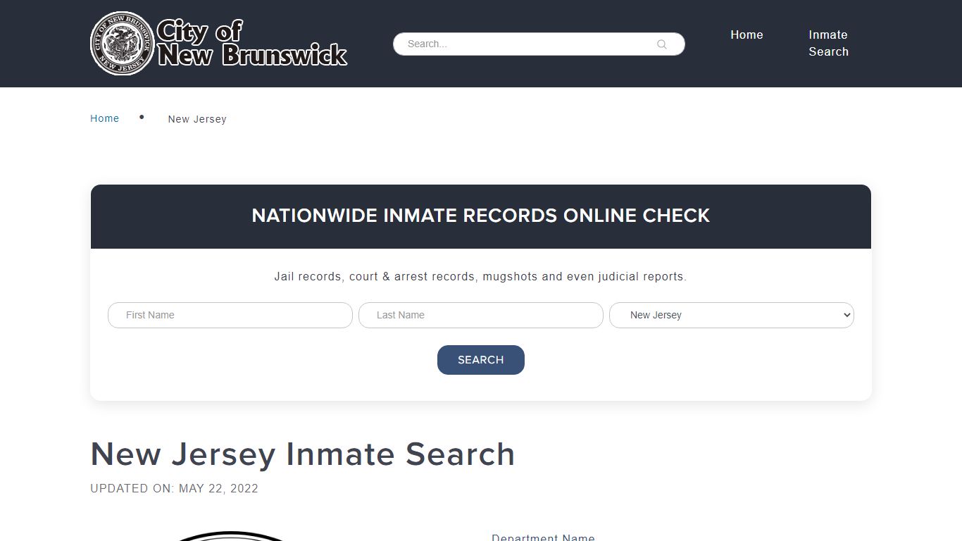 New Jersey Inmate Search - The City Of New Brunswick