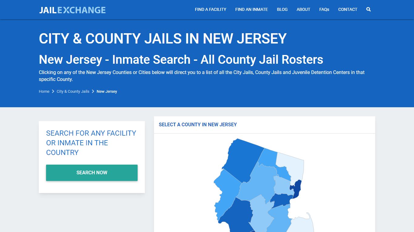 New Jersey County Jail List | County Jail Inmate Search ...